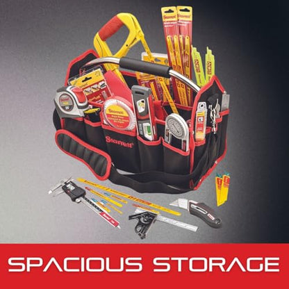 Starrett Zippered Hand Tool Bag - Durable Construction with Exterior & Interior Pockets - Large Size for Easy Storage & Organization - BGL - size: Large
