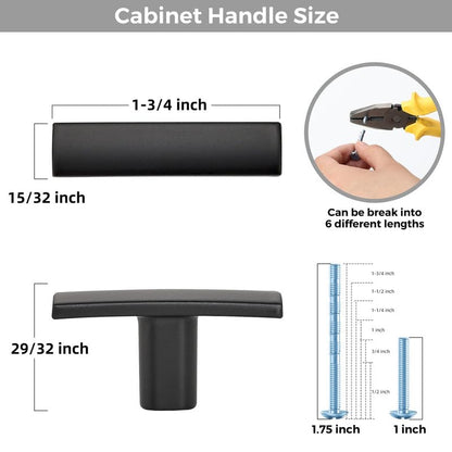 1 Pack Black Cabinet Knobs - Curved Cabinet Pulls Matte Black Knobs for Kitchen Drawer Solid Dresser Hardware 1-3/4 Inch Length Single Hole - color: Matte Black, size: 1 Pack, style: Curved