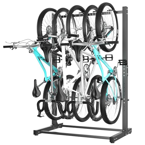 Ultrawall Freestanding Bike Rack, Vertical Bike Storage Stand for Garage, Indoor Bicycle Organizer, Holds Up to 5 Bikes - style: Holds 5 Bikes