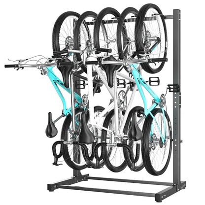 Ultrawall Freestanding Bike Rack, Vertical Bike Storage Stand for Garage, Indoor Bicycle Organizer, Holds Up to 5 Bikes - style: Holds 5 Bikes