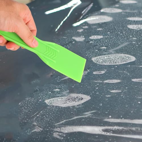 6pcs Plastic Putty Knife, Flexible Putty Scraper Wall Scraper Accessory for Repair Spackling Patching Plastering and Painting(Green) - color: Green