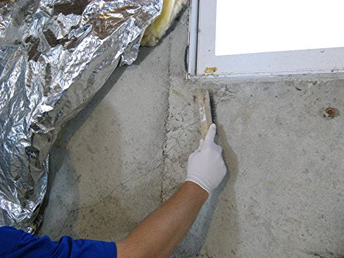 40ft Polyurethane Foundation Wall Crack Repair Kit, Concrete Crack Filler Basement Wall Injection System, Stops Water Leaks, Poxy Paste Surface Sealer, Basement Waterproofing & Foundation Leak Repair