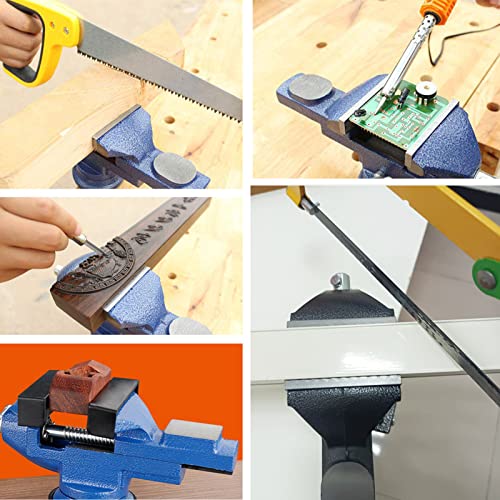 2-in-1 Dual-Purpose Combined Bench Vise or Table Vise, With end-point locking device, Portable Universal Rotate 360° Work Clamp-On Vise, 2.5" Blue - style: 2.5" Blue