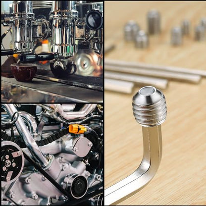 240 Pcs Set Screws Assortment Kit (M3, M4, M5, M6, M8) with Allen Keys–Durable Metric Cup Point 304 Stainless Steel for Bathroom Fixtures, Light Fixture Screws,Door Knobs, Faucets, Plumbing, and More - size: 12Size（240pcs Stainless Steel）