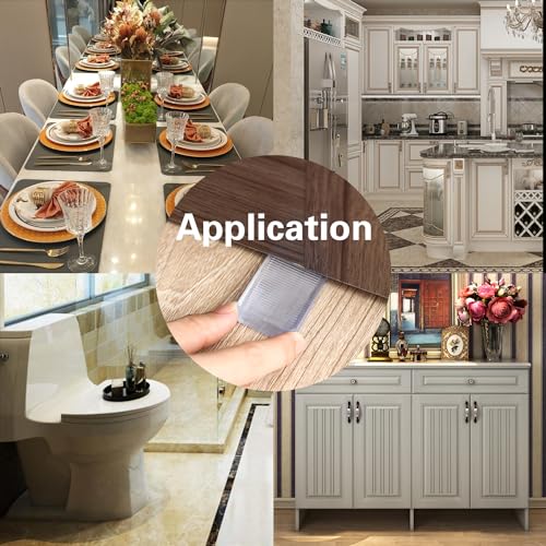 8 Pcs Plastic Clear Table Shims, Level Wedge for Home Furniture, Have Extreme Weight Capacity, Weather Resistant, Levelers for Wobbly Uneven Floors Fixing Toilet Leveling (Transparent) - color: Clear - 8 Pcs