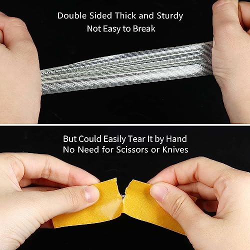 Double Sided Tape 2 Pack 1.4in x 33FT Heavy DutyClear Fabric Tape for Carpet Rug Mounting Cloth Adhesive Removable for Home Office Craft - size: 2 PACK 1.4inX33FT