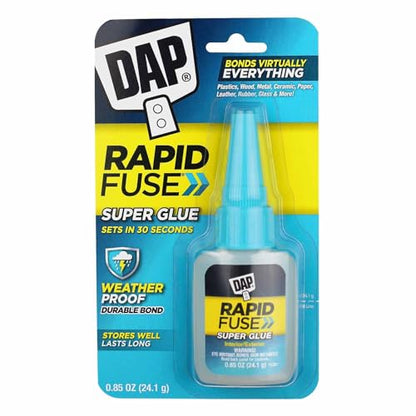 Rapid Fuse 7079800155 Purpose Adhesiv Raw Building Material, Clear, .85 ounces