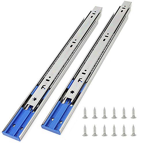6 Pairs of 20 Inch Hardware 3-Section Soft Close Full Extension Ball Bearing Side Mount Drawer Slides,100 LB Capacity Drawer Slide - size: 20 Inch