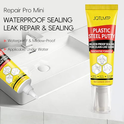 Caulk,Waterproof Silicone Sealant, Fast Curing, Anti-Crack, Super Adhesion White Caulk, for Kitchen, Bathroom, Tile, Wall & Baseboard