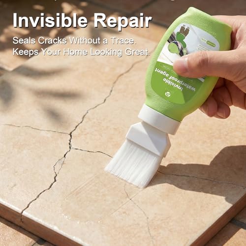 Waterproof Sealant, 12.3 oz Invisible Waterproof Agent for Roof, Walls, Terrace, Driveway, Clear Indoor/Outdoor Protective Sealant