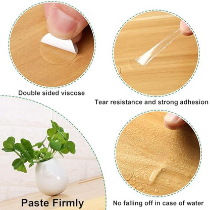 JANYUN 225 Pieces Double Sided Sticky Dot Stickers Round Putty Clear Sticky Tack No Trace Sticky Putty Waterproof Small Balloon Stickers for Wall Wood Plastic Christmas Supplies (6mm+10mm+20mm) - size: 0.23"+0.39"+0.78" Round