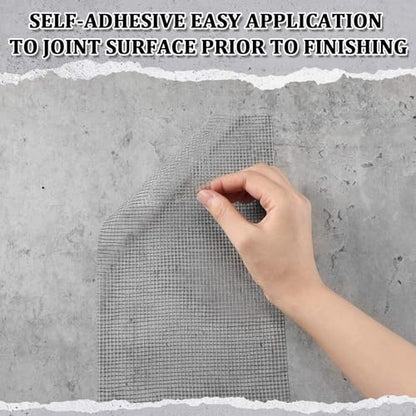 150 ft x 6 Inch Cement Board Joint Tape Self Adhesive Durable Gray Fiberglass Mesh Drywall Mesh Repair Tape for Cement Board Joints Repairing, Sealing and Strengthening - size: 150 ft X 6 Inch