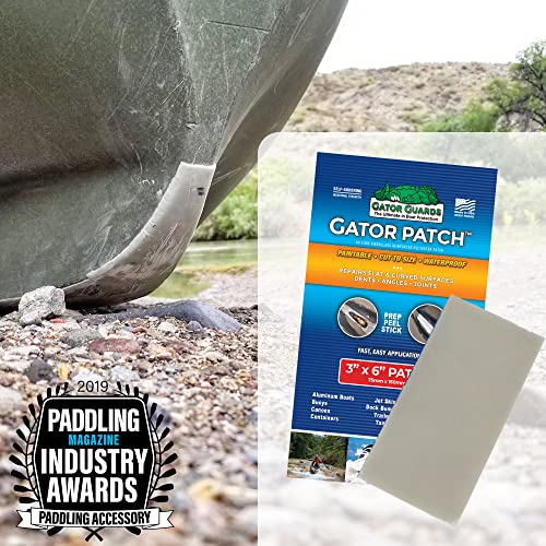 Gator Patch Fiberglass Reinforced Repair Patch - Repairs Holes, Dents & Cracks on Multiple Surfaces - DIY Prep, Peel & Stick - 3 Sizes - USA Made - size: 3x6"