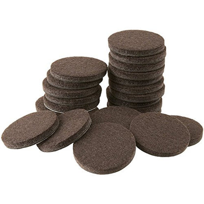 softtouch 1 1/2" Round Heavy Duty Felt Furniture Pads for Hardwood, Brown (24 Pack) - color: Brown, size: 1-1/2 Inch (24 Count), style: Standard Pack