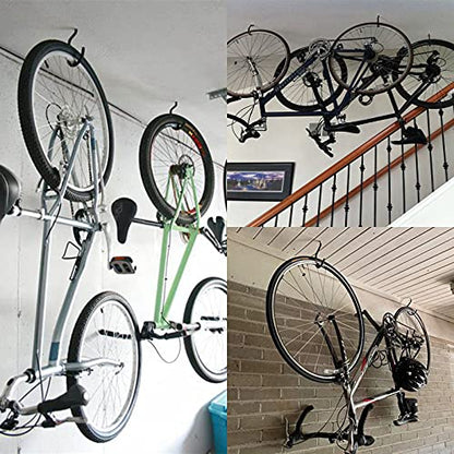 12PCS Heavy Duty Bike Storage Hooks Bicycle Wall Mounted Hooks Large Screw Hooks for Wall,Ceiling