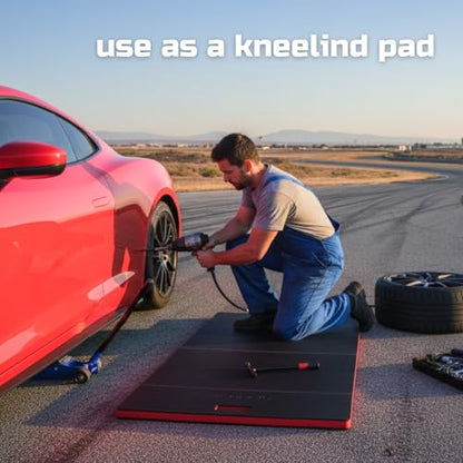 ONREVA Mechanic Mat 48x24x1.2 inch, Kneeling Mat for Working Under Car, Mechanics Pad for Ground, Extra Large Folding Kneeling Pad, High-Density Thick Knee Creeper Mat