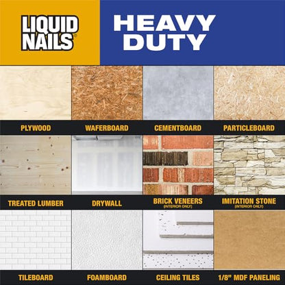 Liquid Nails Heavy Duty Construction Adhesive (LN903), 10 oz - color: Tan, size: 10 Ounce, style: Heavy Duty