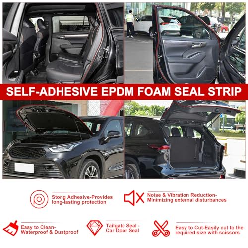 Pangda 18Ft D Shape Rubber Weather Stripping Foam Self-Adhesive EPDM Door Seal Strip for Noise Reduction Waterproof Dustproof for Cars Boats Truck RVs Windows Doors (3/4" W × 3/4" H) - size: 18ft L, style: 3/4" W × 3/4" H