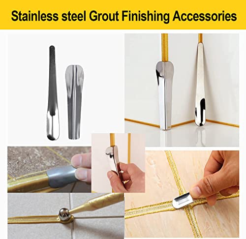 14pcs Grout Removal Tool, Caulking Removal Tools Tile Grout Saw and Grout Hand Saw with 3 Pieces Extra Blades, Tile Joint Cleaning Tool, Caulking Edge Kit, Tile Caulk Finishing Tool