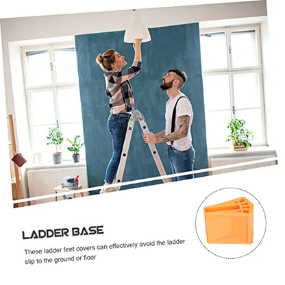 HOMSFOU 2pcs Rubber Ladder Leg Pads Slip Mats for Stair Tread Stair Grips Non-Slip for Bathroom Decor Accessories