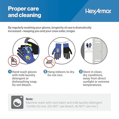 HexArmor Safety Gloves | Foam Nitrile | Full A7-Level Cut Resistance | Fiberglass-Free | Touchscreen Compatible | Helix 3026 - size: Small