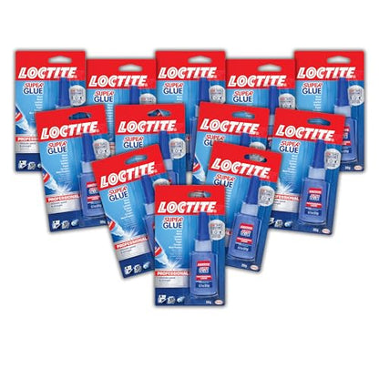 Loctite Super Glue Liquid Professional, Clear Superglue For Plastic, Wood, Metal, Crafts, & Repair, Cyanoacrylate Adhesive Instant Glue, Quick Dry - 0.14 fl oz Bottle, Pack Of 12 - size: 12 Pack