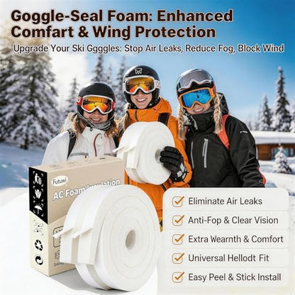 Air Conditioner Foam-2 Rolls, 1 Inch Wide X 1 Inch Thick Total 13 Feet Long, Open Cell Foam Insulation Weather Seal (6.5ft x 2 Rolls) - color: White, size: 1" (W) x 1" (T) x 13' (L)