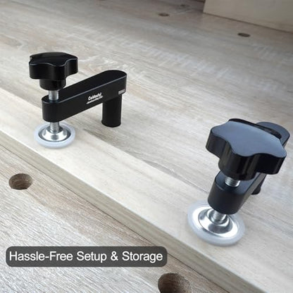 2-Pack 3/4" Bench Dog Clamps, Dog Hold Clamp Secure Woodworking Clamps For Woodworking, Anti-Twist, Compatible with 19mm Workbenches, for Craftsmen & DIYers