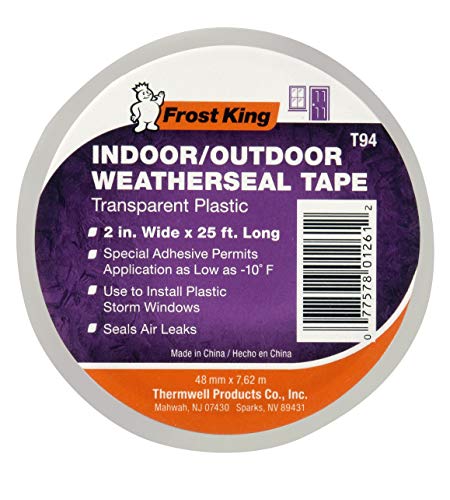 Frost King Clear T94H Plastic Weather-Seal Tape 2-Inch by 25-Feet, 2" X ft, Foot - size: 2" X 25 ft