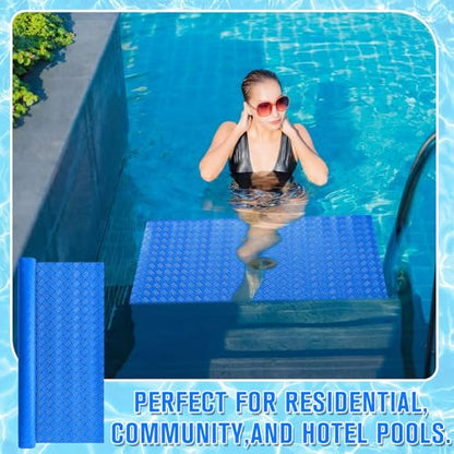 Breling 24" x 36" Swimming Pool Ladder Mat, Protective Pool Ladder Pad Step Mat with Non Slip Texture for Above Ground Swimming Steps Liners and Stairs(Striped) - size: 24" X 36", style: Striped