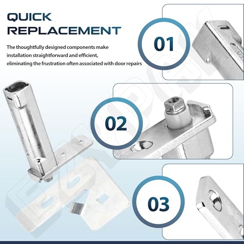 Refrigerator Door Hinge Cartridge Kit - Fits 870837 Right - Heavy Duty Metal Replacement Parts with Complete Matching Screws - Easy Install Hinge Doctor Solution