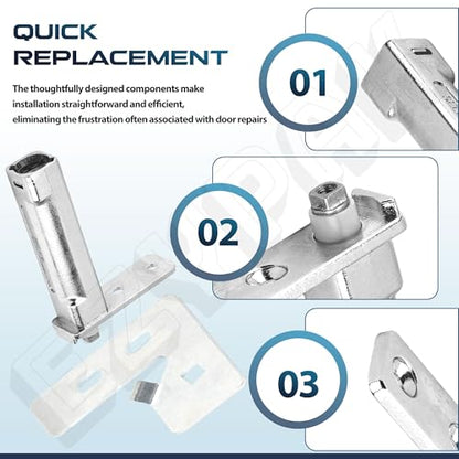 Refrigerator Door Hinge Cartridge Kit - Fits 870837 Right - Heavy Duty Metal Replacement Parts with Complete Matching Screws - Easy Install Hinge Doctor Solution