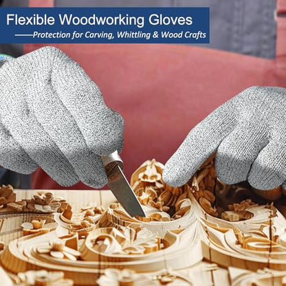Dowellife Cut Resistant Gloves A9 Maximum Protection - Food Grade Kitchen & Chef Gloves for Food Prep, Knife Cutting, Mandoline Slicing, Butcher, Oyster Shucking, Fish Handling (Large, 2 Pairs) - size: Large (Pack of 2)