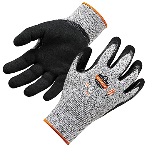 Ergodyne unisex adult Cut Resistant Work Gloves, A3, Surfaces, ANSI A3 Sandy Nitrile Coated Palms for Optimal Grip with Rough Surfaces 13g, Gray, X-Large Pack of 1 US - size: 1 Count (Pack of 1)