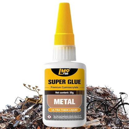 Liquid Super Glue for Metal, 30g Clear Instant Thick CA Glue for Stainless Steel Aluminum DIY Crafts and Repairs, Fast Drying High Strength All Purpose Permanent Professional Cyanoacrylate Adhesives - size: 1oz-thick