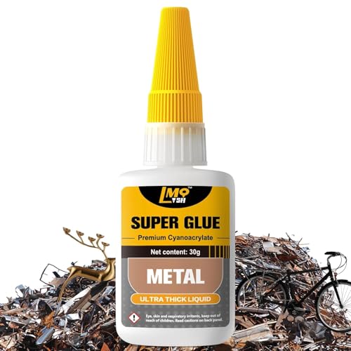 Liquid Super Glue for Metal, 30g Clear Instant Thick CA Glue for Stainless Steel Aluminum DIY Crafts and Repairs, Fast Drying High Strength All Purpose Permanent Professional Cyanoacrylate Adhesives - size: 1oz-thick