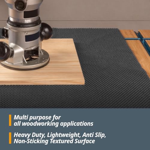 POWERTEC Non Slip Mat Anti Slip Mat, Heavy Duty Grip Mats, 24" x 48" Non Slip Pad Tool Mats for Workshop, Cabinet, Workbench Pad, Nonslip Drawer Shelf Liner, Sanding Pad for Woodworking Router 71014 - style: Non Slip Mat