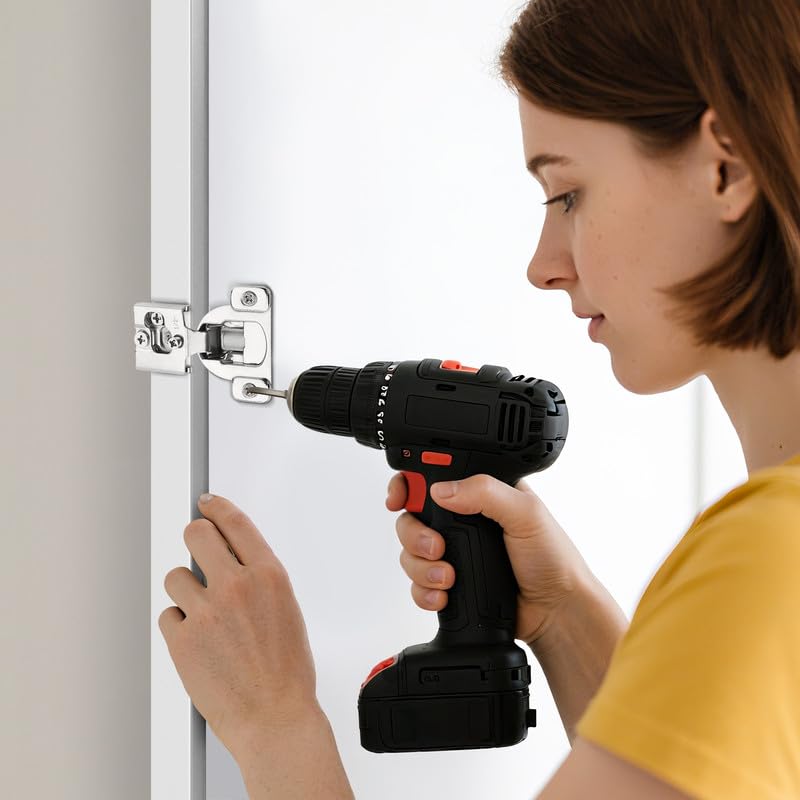 Probrico 1 Pair -2 Pcs 1/2 Inch Overlay Cabinet Hinges, Stainless Steel Soft Close Face Frame Hinges for Kitchen, Concealed Self-Closing Door Hinges - size: 1/2 Inch
