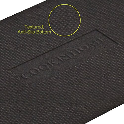 Cook N Home Anti Fatigue Floor Mat - 3/4 Inch Thick Perfect Kitchen Mats for Floor, Standing Desk Mat - Comfort at Home, Office, Garage -Durable - Stain Resistant - Non-Slip Bottom (39 x 20", Black) - style: Faux Leather Black