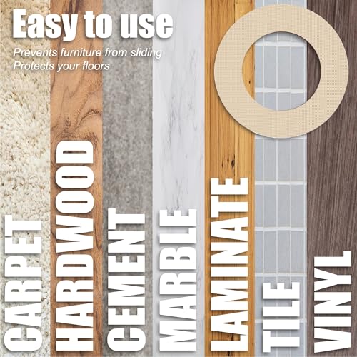 Non Skid Rubber Furniture Pads for Recliners,Furniture Grippers, Gripper Pads,Anti Slide Furniture Pads Hardwood Floor Protector,Fits Recliners,Swivel Chairs,Brown Solid Pad (25.2’’ Outside Diameter) - size: R-Camel-xs-25.2"