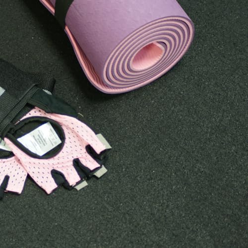 Rubber-Cal ReUz Rubber Flooring Rolls - 3mm x 48" x 9ft - Black - size: 108"L x 48"W x 0.1"Th