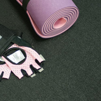 Rubber-Cal ReUz Rubber Flooring Rolls - 3mm x 48" x 50ft - Black - size: 600"L x 48"W x 0.1"Th