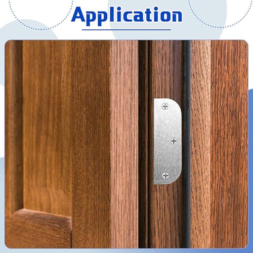 CHENJIN 3PCS Stainless Steel Door Hinge Filler Plate 3.5 inch Silver with 9 Screws Hole Cover Blank Hinge Spacer