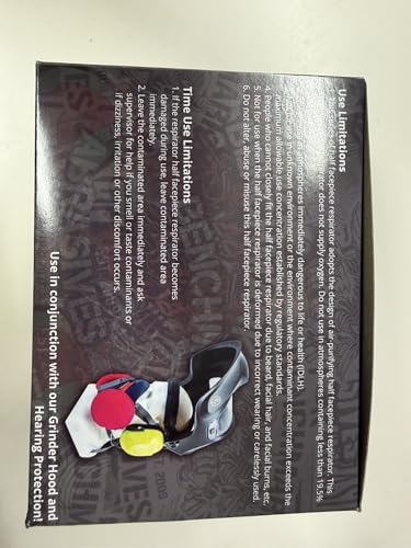 Benchmark Abrasives N95 Niosh Approved Half Mask Respirator Dust Mask for Construction, Cleaning, Workshop (PPERN95)