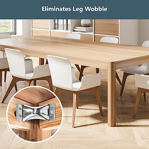 POWERTEC Kerf Mount Corner Bracket 4PK w/Mounting Hardware, Corner Braces for Coffee Table/Desk Legs/Dining Table/Bench Legs (71427) - size: 2" x 4-1/2", style: Kerf Corner Brackets Combo, 4PK