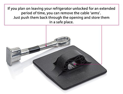 Refrigerator Door Lock Without Padlock - Black - color: 1-Pack, Black Without Padlock