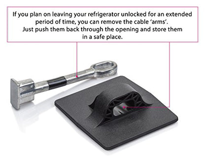 Refrigerator Door Lock Without Padlock - Black - color: 1-Pack, Black Without Padlock