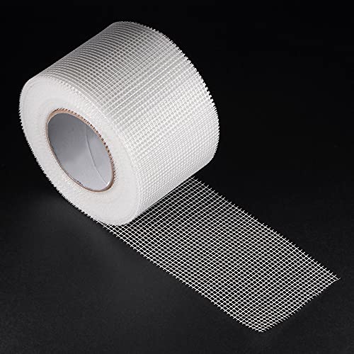 uxcell Drywall Joint Tape Self-Adhesive Fiberglass 4-inch x 164-feet Repair Patch Wall Hole Crack Mesh Size 2.8mm - size: 4" x 164'