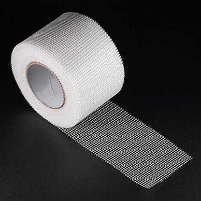 uxcell Drywall Joint Tape Self-Adhesive Fiberglass 4-inch x 164-feet Repair Patch Wall Hole Crack Mesh Size 2.8mm - size: 4" x 164'