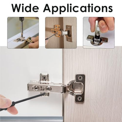 25 Pcs Plastic Dowel Inserts and Mounting Screws for Hinges Plastic Dowels Pre-Inserted Nuts Furniture Fittings for Cabinet Door Connections